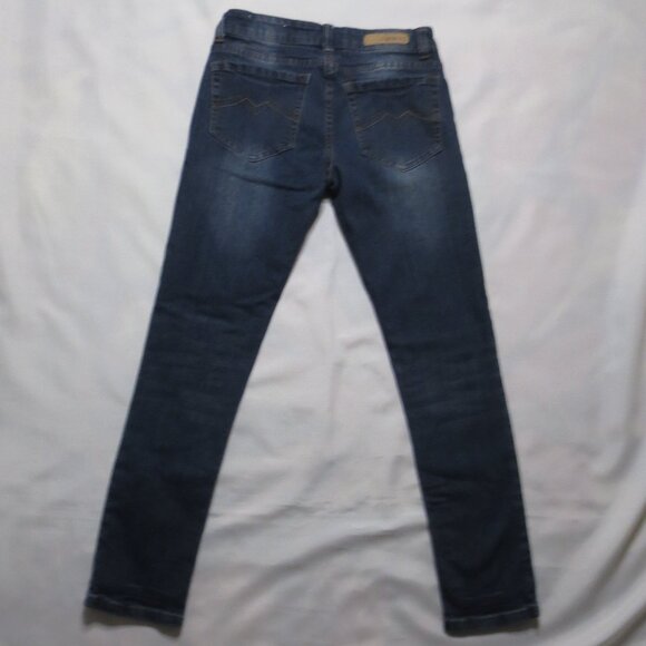 CARBON mens JEANS blue DARK DENIM distressed SLIM SIZE 28X28 - Picture 10 of 15